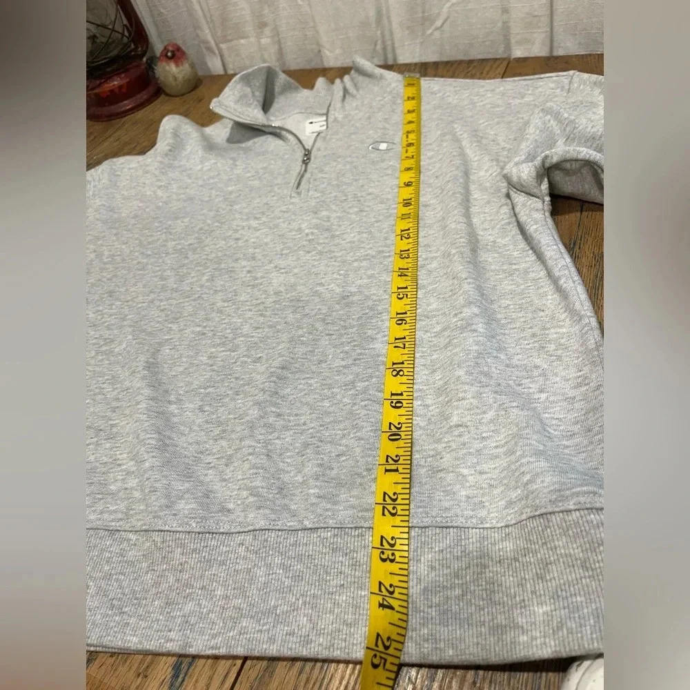 CHAMPION Gray 1/4 zip sweater size S - Picture 7 of 13